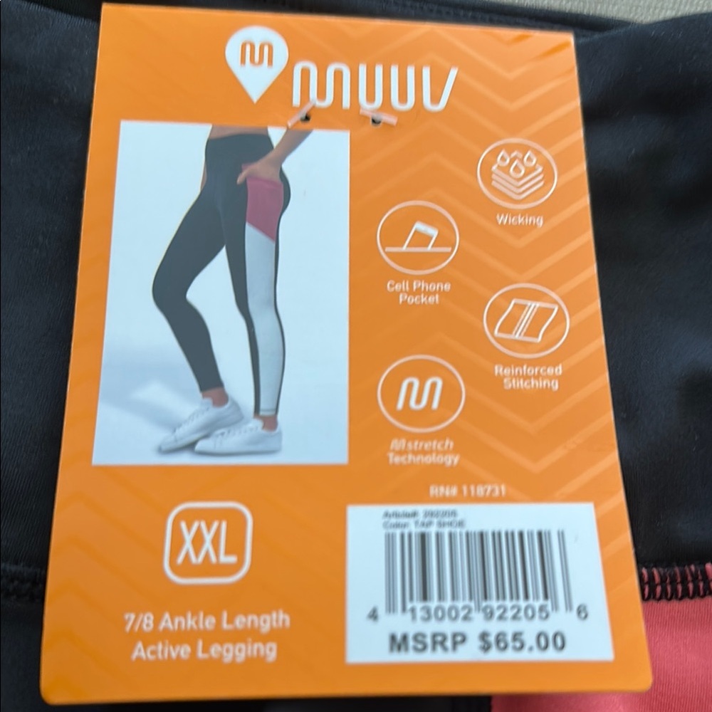 Women's Active Legging - Black and Pink